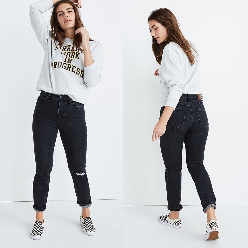 Madewell • The Perfect Vintage Jean in Roxstone Wash: Knee-Rip Edition black - Picture 12 of 12